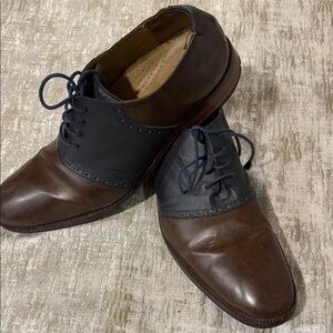 Cole Haan Men's Two-Tone Brown and Navy Oxfords